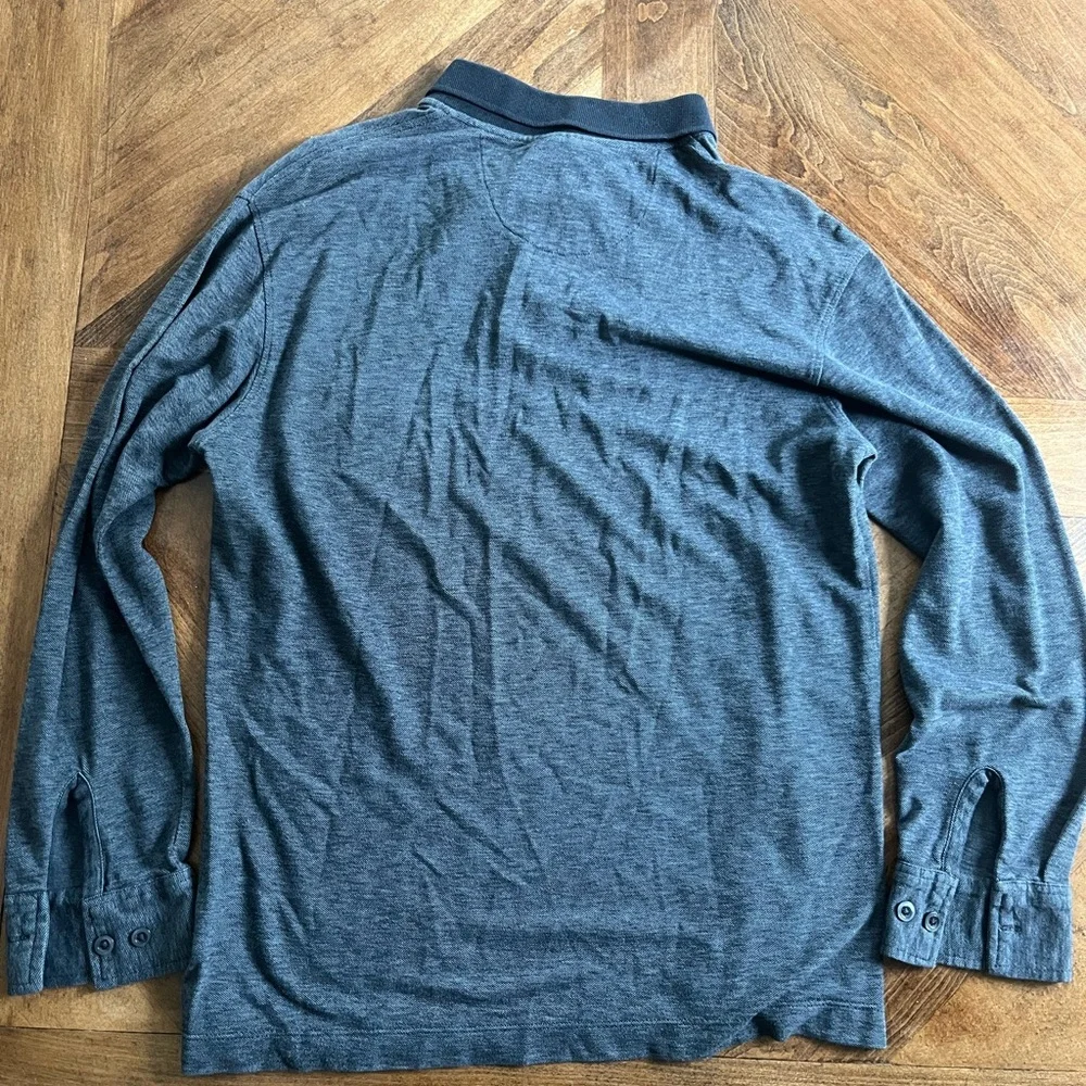Dockers Long Sleeve Polo Shirt Gray - Picture 6 of 6